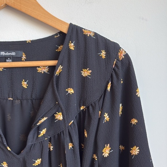 Madewell Tie-Waist Mini Dress in French Daisies SMALL - Picture 8 of 9